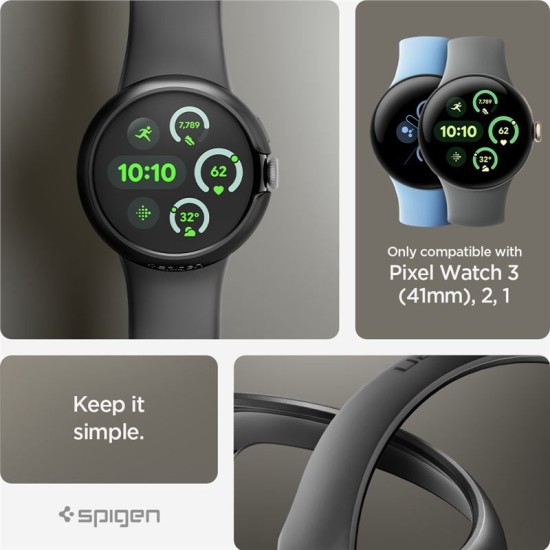 Husa Spigen Thin Fit pentru Google Pixel Watch 3/2/1, 41mm, negru (Spigen, Google) by www.silkase.ro SPIGEN Husă Ultra Subțire Thin Fit Google Pixel Watch 3/2/1 (41mm - 1.2 inch), Negru (Google, ACS07392) by www.silkase.ro