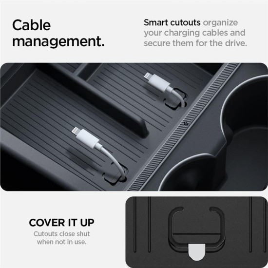 Organizator inferior consola Spigen pentru Tesla Model 3 2024, negru (Spigen, Ingredi) by www.silkase.ro Organizator inferior consola Spigen pentru Tesla Model 3 2024, negru (Accesorii auto, ACP07407) by www.silkase.ro