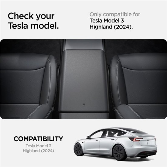 Husa de protectie pentru cotiera Spigen pentru Tesla Model 3 2024, neagra (Spigen, Ingredi) by www.silkase.ro Husa de protectie pentru cotiera Spigen pentru Tesla Model 3 2024, neagra (Accesorii auto, ACP07410) by www.silkase.ro