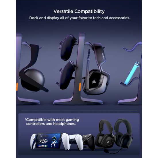 Suport universal Spigen pentru controller de jocuri si casti, negru (Spigen, Ingredi) by www.silkase.ro Suport universal Spigen pentru controller de jocuri si casti, negru (Ingredi, AMP07412) by www.silkase.ro