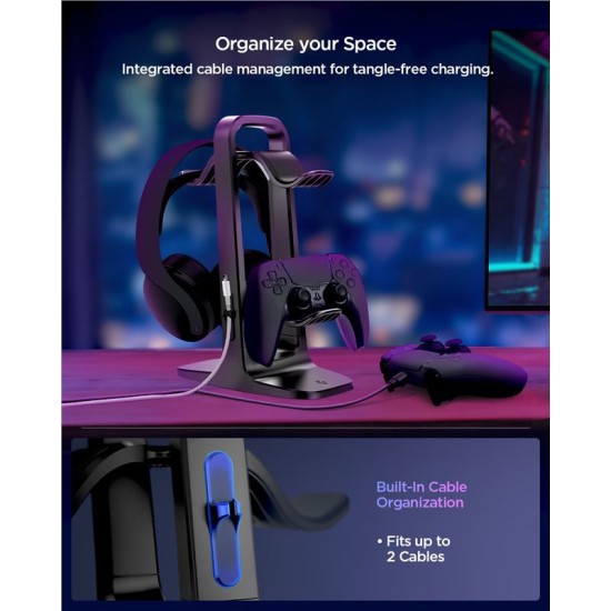 Suport universal Spigen pentru controller de jocuri si casti, negru (Spigen, Ingredi) by www.silkase.ro Suport universal Spigen pentru controller de jocuri si casti, negru (Ingredi, AMP07412) by www.silkase.ro