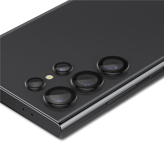 Set 2x5 protectii sticla camera foto Spigen Optik EZ FIT compatibil cu Samsung Galaxy S24 Ultra Black (Ingredi, AGL07425) by www.silkase.ro
