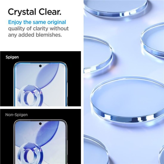 Set 2 folii sticla cu sistem de montare Case friendly Spigen GLAStR EZ FIT compatibil cu Samsung Galaxy S24 / S25 (Ingredi, AGL07440) by www.silkase.ro