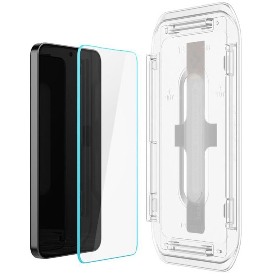 Set 2 folii sticla cu sistem de montare Case friendly Spigen GLAStR EZ FIT compatibil cu Samsung Galaxy S24 / S25 (Ingredi, AGL07440) by www.silkase.ro