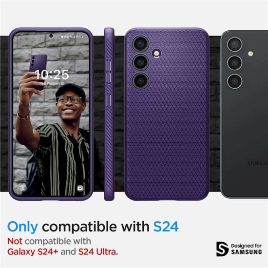 Husa Spigen Liquid Air compatibila cu Samsung Galaxy S24 Purple (S24, ACS07451) by www.silkase.ro