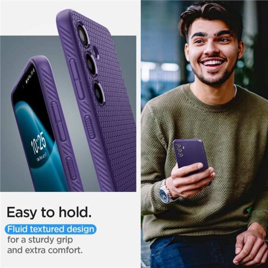 Husa Spigen Liquid Air compatibila cu Samsung Galaxy S24 Purple (S24, ACS07451) by www.silkase.ro