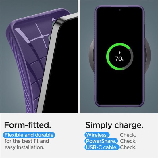 Husa Spigen Liquid Air compatibila cu Samsung Galaxy S24 Purple (S24, ACS07451) by www.silkase.ro