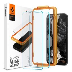 Set 2 folii de protectie Spigen Glass tR AlignMaster pentru Google Pixel 8a, transparent