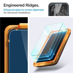 Set 2 folii de protectie Spigen Glass tR AlignMaster pentru Google Pixel 8a, transparent