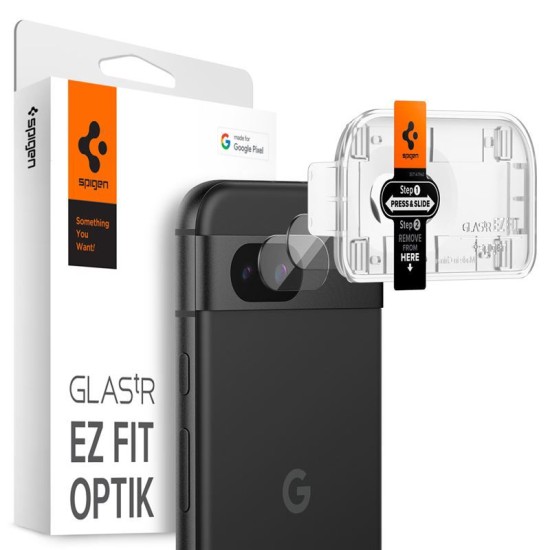 Set 2 protectii de camera Spigen Glass tR EZ Fit Optik pentru Google Pixel 8a, transparent (Pixel 8a, AGL07465) by www.silkase.ro