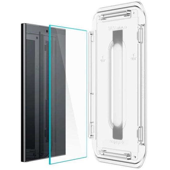 Set 2 folii de protectie cu aplicator pentru Samsung Galaxy S24 Ultra, Spigen, Transparent (Ingredi, AGL07495) by www.silkase.ro