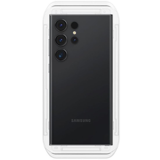 Set 2 folii de protectie cu aplicator pentru Samsung Galaxy S24 Ultra, Spigen, Transparent (Ingredi, AGL07495) by www.silkase.ro