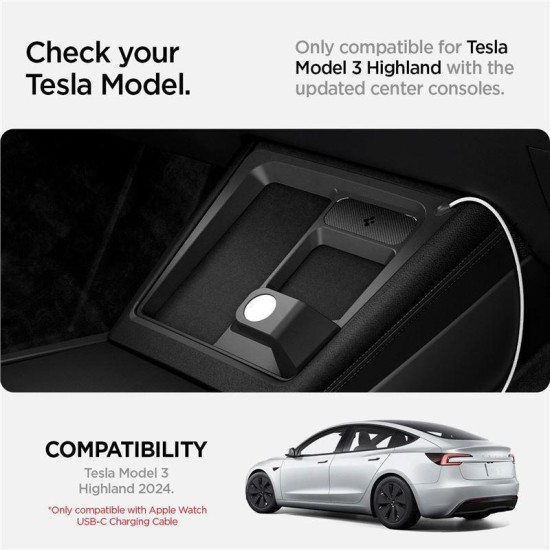 Suport cu hub si incarcare wireless 3 in 1 Spigen pentru Tesla Model 3 2024, negru (Spigen, Ingredi) by www.silkase.ro Suport cu hub si incarcare wireless 3 in 1 Spigen pentru Tesla Model 3 2024, negru (Accesorii auto, ACP07501) by www.silkase.ro