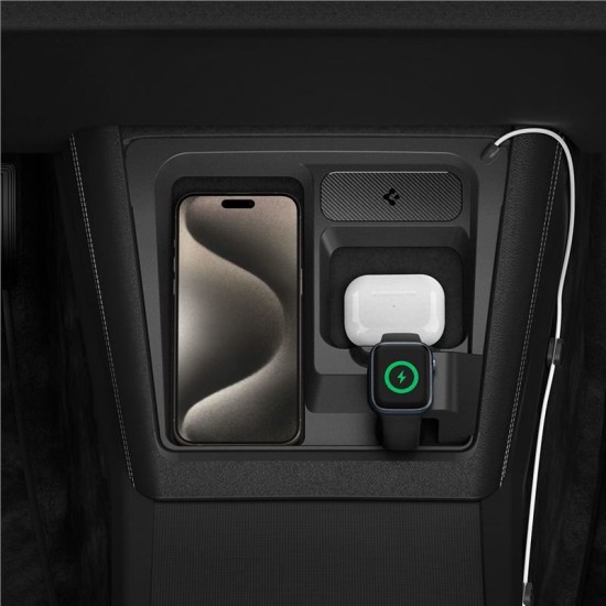 Suport cu hub si incarcare wireless 3 in 1 Spigen pentru Tesla Model 3 2024, negru (Spigen, Ingredi) by www.silkase.ro Suport cu hub si incarcare wireless 3 in 1 Spigen pentru Tesla Model 3 2024, negru (Accesorii auto, ACP07501) by www.silkase.ro