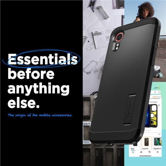 Husa telefon Spigen Tough Armor, Air Cushion, stand integrat, negru, Pentru Samsung Galaxy XCover 7 (Spigen, Ingredi) by www.silkase.ro Husa telefon Spigen Tough Armor, Air Cushion, stand integrat, negru, Pentru Samsung Galaxy XCover 7 (Ingredi, ACS07505) by www.silkase.ro