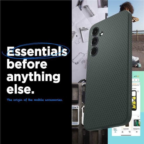 Husa Spigen Liquid Air, pentru Samsung Galaxy A55, verde abyss (Spigen, Telefoane Samsung) by www.silkase.ro Husa Spigen Liquid Air, pentru Samsung Galaxy A55, verde abyss (Telefoane Samsung, ACS07527) by www.silkase.ro
