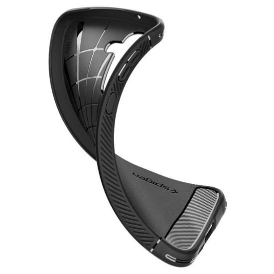 Husa Spigen Rugged Armor pentru Samsung Galaxy A55, negru mat (Telefoane Samsung, ACS07500) by www.silkase.ro