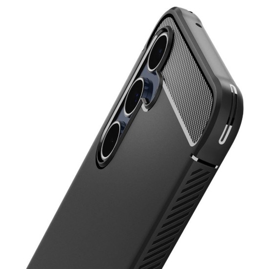 Husa Spigen Rugged Armor pentru Samsung Galaxy A55, negru mat (Telefoane Samsung, ACS07500) by www.silkase.ro