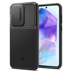 Husa Spigen Optik Armor pentru Samsung Galaxy A55, negru