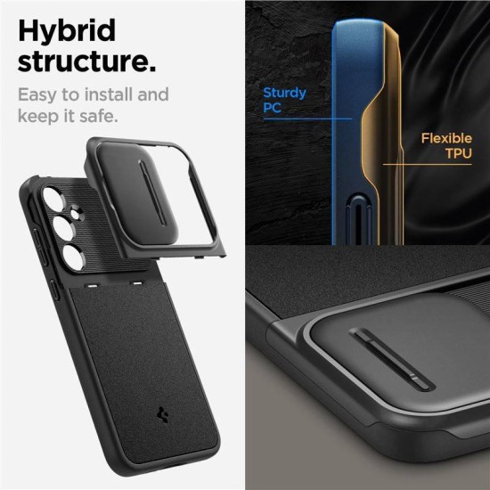 Husa Spigen Optik Armor pentru Samsung Galaxy A55, negru (Spigen, Telefoane Samsung) by www.silkase.ro Husa Spigen Optik Armor pentru Samsung Galaxy A55, negru (Telefoane Samsung, ACS07535) by www.silkase.ro