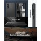 Husa Spigen Essential SandBlast compatibila cu Samsung Galaxy M55 5G Matte Black (Ingredi, ACS07541) by www.silkase.ro
