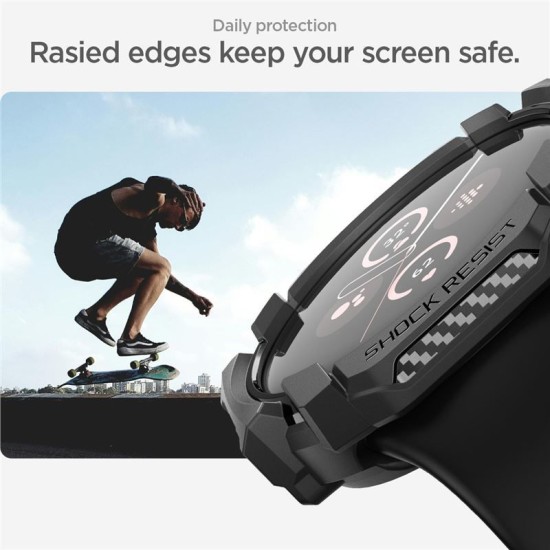 SPIGEN Husă Rugged Armor Google Pixel Watch 3/2/1 (41mm - 1.2 inch), Negru (Google, ACS07555) by www.silkase.ro