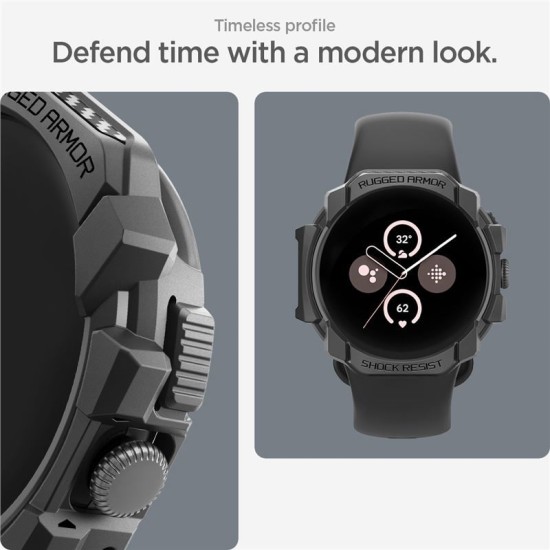 SPIGEN Husă Rugged Armor Google Pixel Watch 3/2/1 (41mm - 1.2 inch), Negru (Google, ACS07555) by www.silkase.ro
