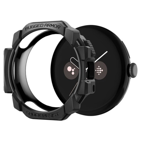 SPIGEN Husă Rugged Armor Google Pixel Watch 3/2/1 (41mm - 1.2 inch), Negru (Google, ACS07555) by www.silkase.ro