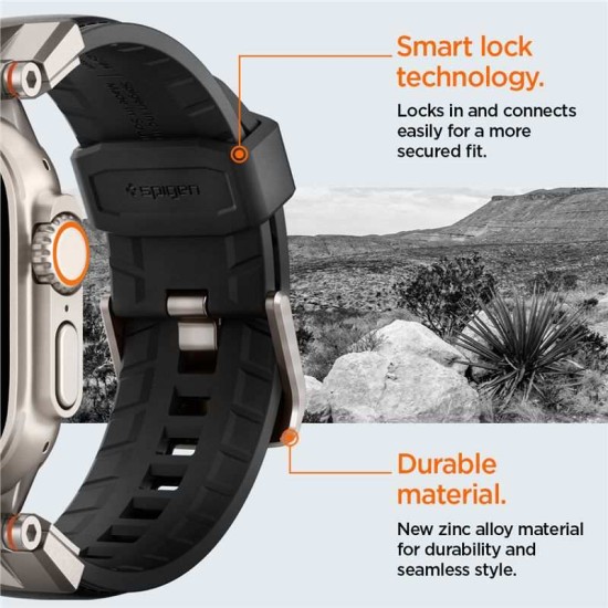 Curea smartwatch, Spigen, Poliuretan, Durabil, Compatibil cu Apple Wathc, 140 - 215 mm, Negru (Spigen, Ingredi) by www.silkase.ro Curea smartwatch, Spigen, Poliuretan, Durabil, Compatibil cu Apple Wathc, 140 - 215 mm, Negru (Ingredi, AMP07591) by www.silkase.ro