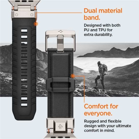 Curea smartwatch, Spigen, Poliuretan, Durabil, Compatibil cu Apple Wathc, 140 - 215 mm, Negru (Spigen, Ingredi) by www.silkase.ro Curea smartwatch, Spigen, Poliuretan, Durabil, Compatibil cu Apple Wathc, 140 - 215 mm, Negru (Ingredi, AMP07591) by www.silkase.ro