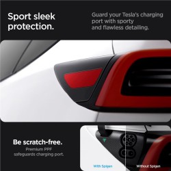 Set folii protectie port incarcare (EU) Spigen, carbon - Tesla Model Y/3 Set folii protectie port incarcare (EU) Spigen, carbon - Tesla Model Y/3