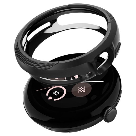Husa Spigen Liquid Air compatibila cu Google Pixel Watch 3 45mm Matte Black (Google, ACS07598) by www.silkase.ro