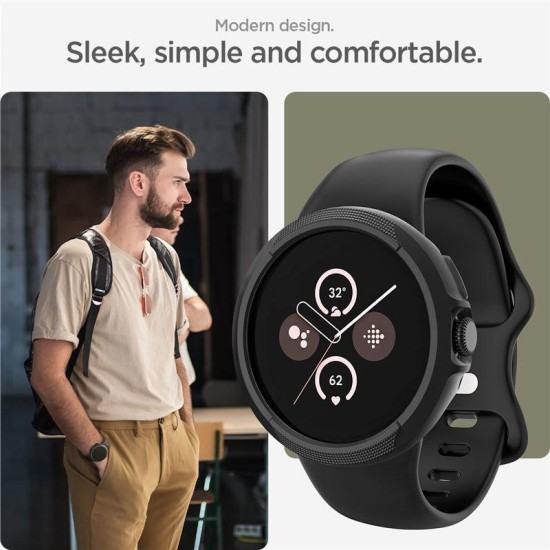 Husa Spigen Liquid Air compatibila cu Google Pixel Watch 3 45mm Matte Black (Google, ACS07598) by www.silkase.ro