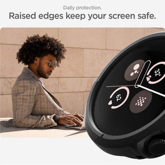 Husa Spigen Liquid Air compatibila cu Google Pixel Watch 3 45mm Matte Black (Google, ACS07598) by www.silkase.ro