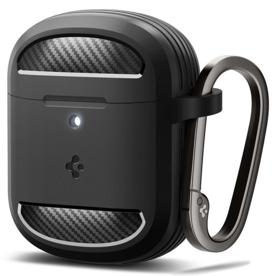 Carcasa Spigen Rugged Armor, negru mat - Google Pixel Buds Pro 2/Pro (Pixel Buds Pro 2/Pro, ACS07604) by www.silkase.ro