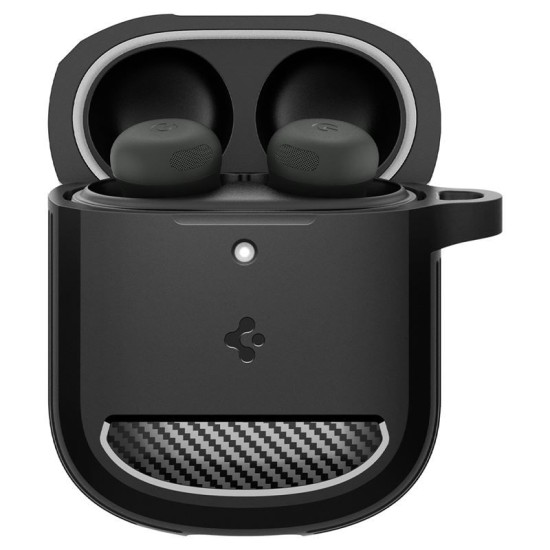 Carcasa Spigen Rugged Armor, negru mat - Google Pixel Buds Pro 2/Pro (Pixel Buds Pro 2/Pro, ACS07604) by www.silkase.ro