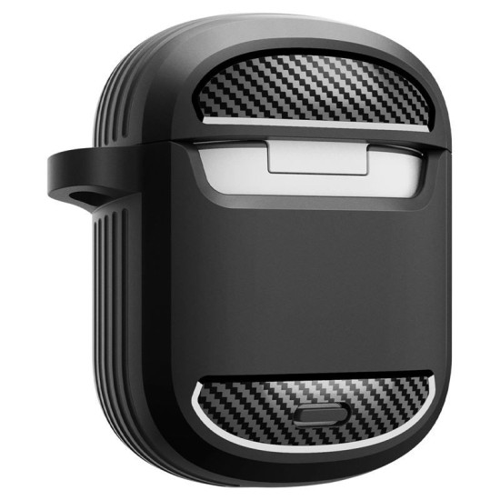 Carcasa Spigen Rugged Armor, negru mat - Google Pixel Buds Pro 2/Pro (Pixel Buds Pro 2/Pro, ACS07604) by www.silkase.ro