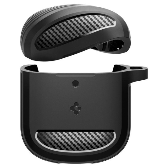 Carcasa Spigen Rugged Armor, negru mat - Google Pixel Buds Pro 2/Pro (Pixel Buds Pro 2/Pro, ACS07604) by www.silkase.ro
