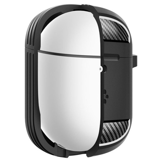 Carcasa Spigen Rugged Armor, negru mat - Google Pixel Buds Pro 2/Pro (Pixel Buds Pro 2/Pro, ACS07604) by www.silkase.ro
