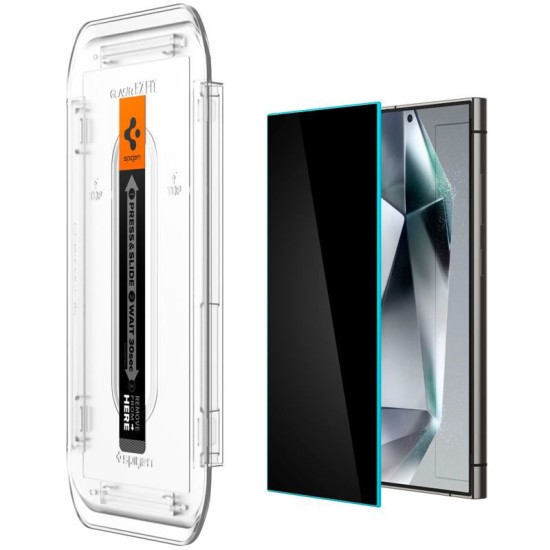 Folie de protectie pentru Samsung Galaxy S24 Ultra, Spigen, Sticla securizata, Privacy (Ingredi, AGL07625) by www.silkase.ro