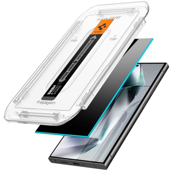 Folie de protectie pentru Samsung Galaxy S24 Ultra, Spigen, Sticla securizata, Privacy (Ingredi, AGL07625) by www.silkase.ro