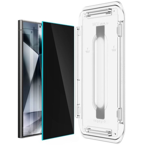 Folie de protectie pentru Samsung Galaxy S24 Ultra, Spigen, Sticla securizata, Privacy (Ingredi, AGL07625) by www.silkase.ro