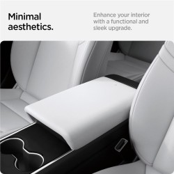 Perna pentru cotiera Spigen pentru Tesla Model Y/3, alba Perna pentru cotiera Spigen pentru Tesla Model Y/3, alba