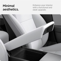 Husa de protectie pentru cotiera Spigen pentru Tesla Model 3 2024, alba Husa de protectie pentru cotiera Spigen pentru Tesla Model 3 2024, alba