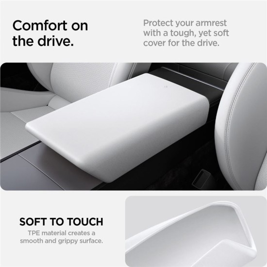 Husa de protectie pentru cotiera Spigen pentru Tesla Model 3 2024, alba (Spigen, Ingredi) by www.silkase.ro Husa de protectie pentru cotiera Spigen pentru Tesla Model 3 2024, alba (Accesorii auto, ACP07646) by www.silkase.ro