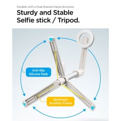 Trepied si selfie stick Spigen compatibil MagSafe, bej
