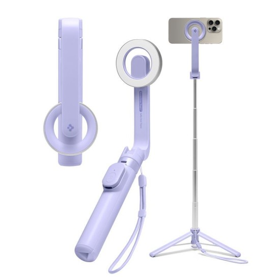 Trepied si selfie stick Spigen compatibil MagSafe, lavanda (Selfie Sticks și Trepiede, AMP07658) by www.silkase.ro