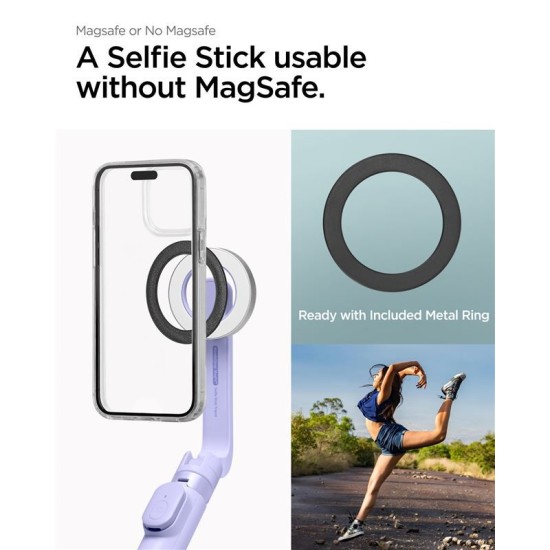 Trepied si selfie stick Spigen compatibil MagSafe, lavanda (Selfie Sticks și Trepiede, AMP07658) by www.silkase.ro