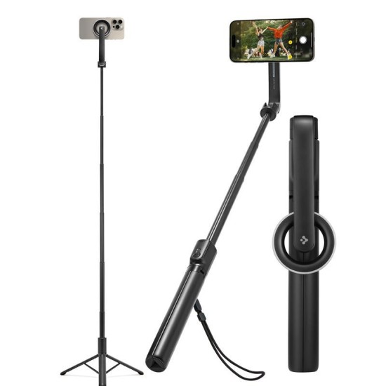 Trepied si selfie stick lung Spigen compatibil MagSafe, negru (Spigen, Ingredi) by www.silkase.ro Trepied si selfie stick lung Spigen compatibil MagSafe, negru (Selfie Sticks și Trepiede, AMP07659) by www.silkase.ro