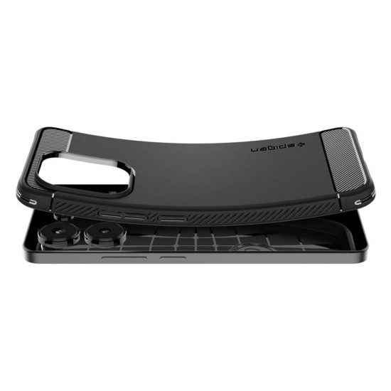 Husa Spigen Rugged Armor compatibila cu Xiaomi Redmi Note 13 4G Matte Black (Ingredi, ACS07664) by www.silkase.ro